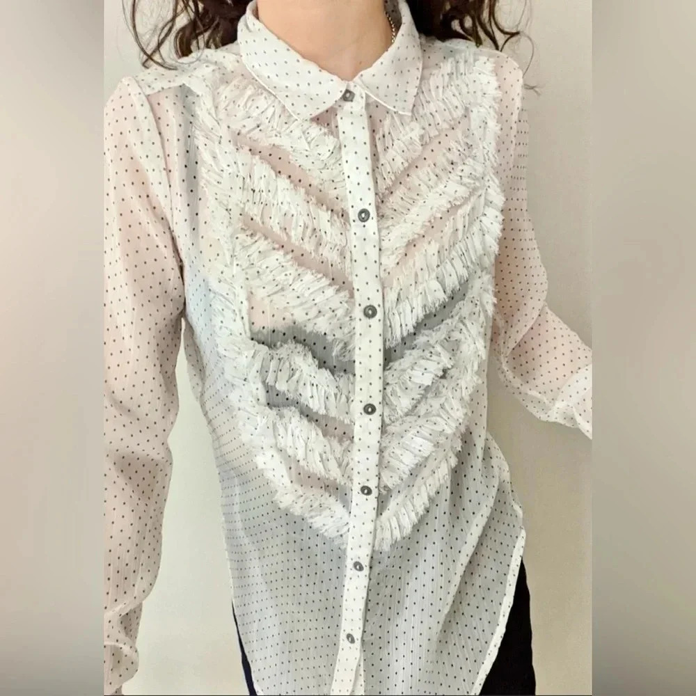 Vintage Free People Tuxedo Top